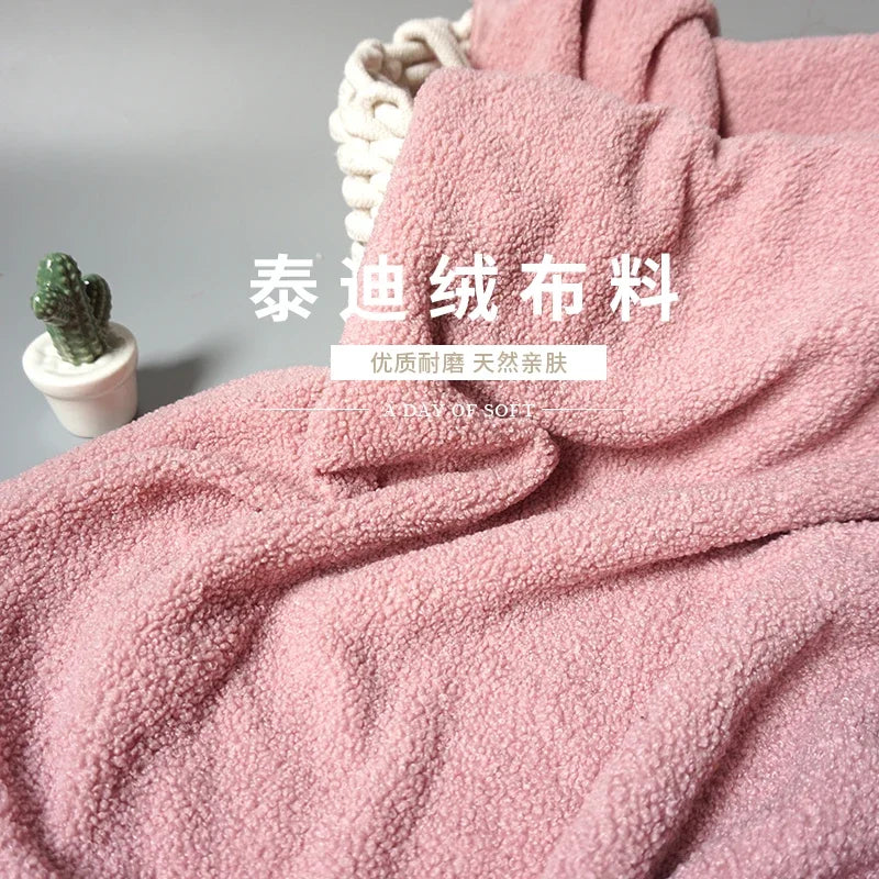 160cm Wide Teddy Velvet Small Grain Lamb Cashmere Fabric Imitation Cashmere Loop Fabric for Clothing Toys and DIY Sewing