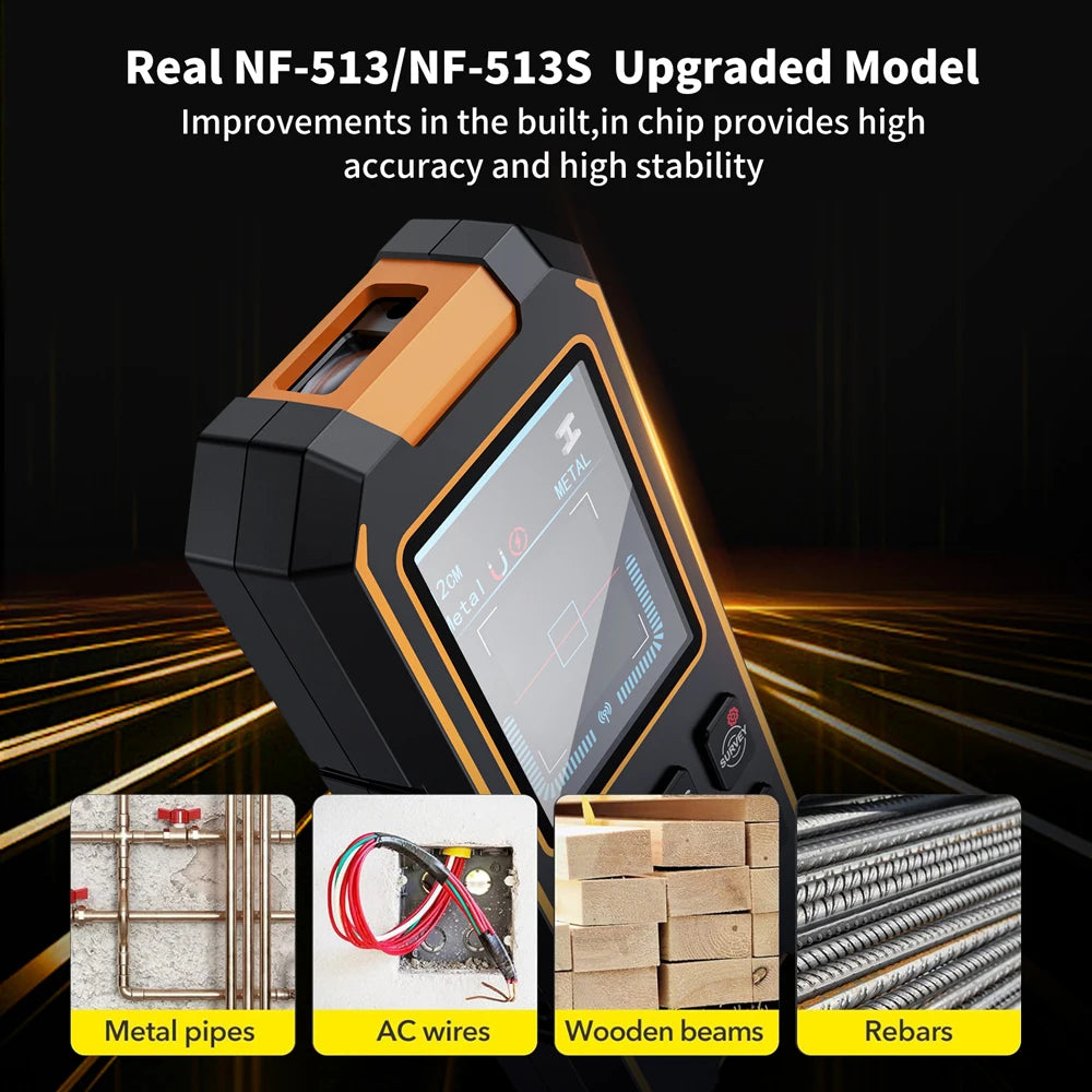 Noyafa NF-513 Wall Scanner Metal Detector Stud Finder with LCD Display for Wood Studs and Live Wires
