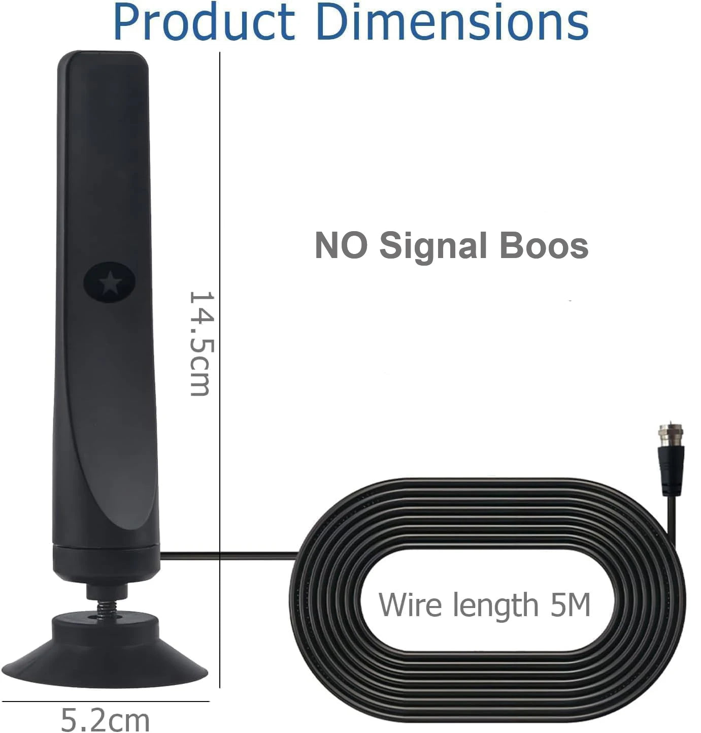 6000 Miles HD TV Antenna for Smart TVs and All Digital TVs with 4K 8K Support and 36DB Signal Booster