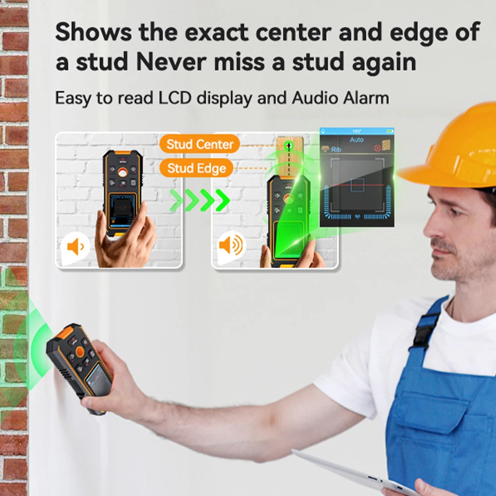 Noyafa NF-513 Wall Scanner Metal Detector Stud Finder with LCD Display for Wood Studs and Live Wires