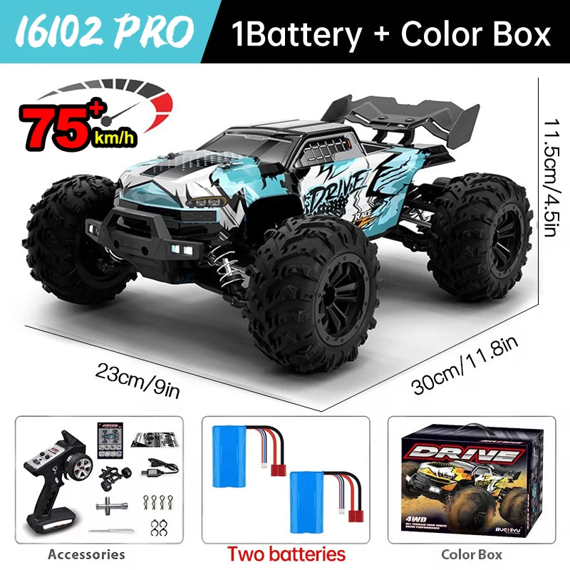 WLtoys 16101 Pro 1:16 75KM/H 4WD RC Car With LED Light