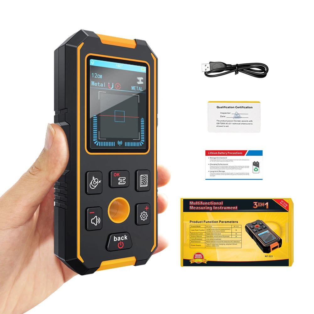 Noyafa NF-513 Wall Scanner Metal Detector Stud Finder with LCD Display for Wood Studs and Live Wires