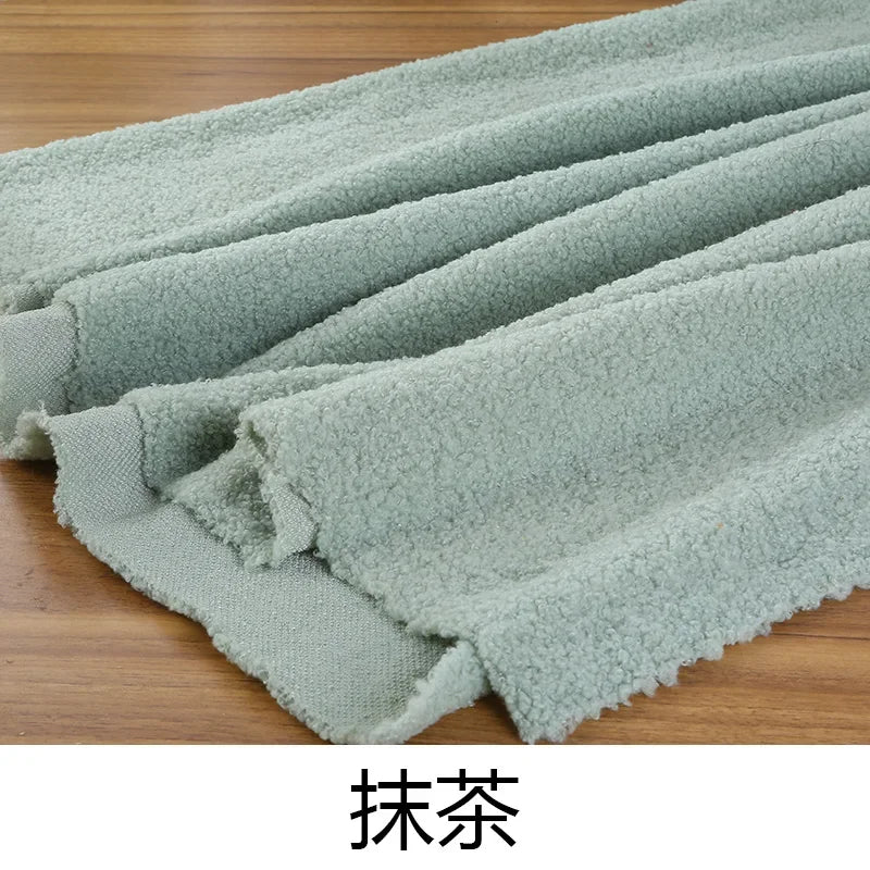 160cm Wide Teddy Velvet Small Grain Lamb Cashmere Fabric Imitation Cashmere Loop Fabric for Clothing Toys and DIY Sewing