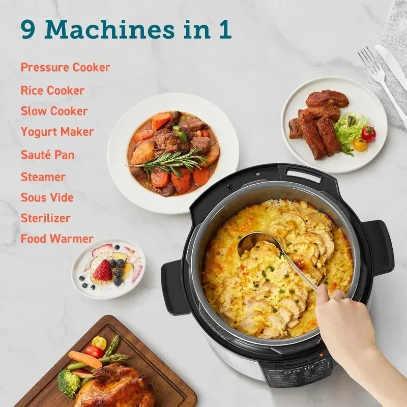 COSORI Electric Pressure Cooker 6 Quart 9 in 1 Instant Multi Cooker with Safer Venting Design Rice Cooker Slow Cooker Sous Vide