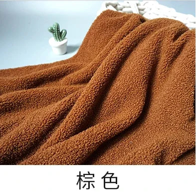 160cm Wide Teddy Velvet Small Grain Lamb Cashmere Fabric Imitation Cashmere Loop Fabric for Clothing Toys and DIY Sewing