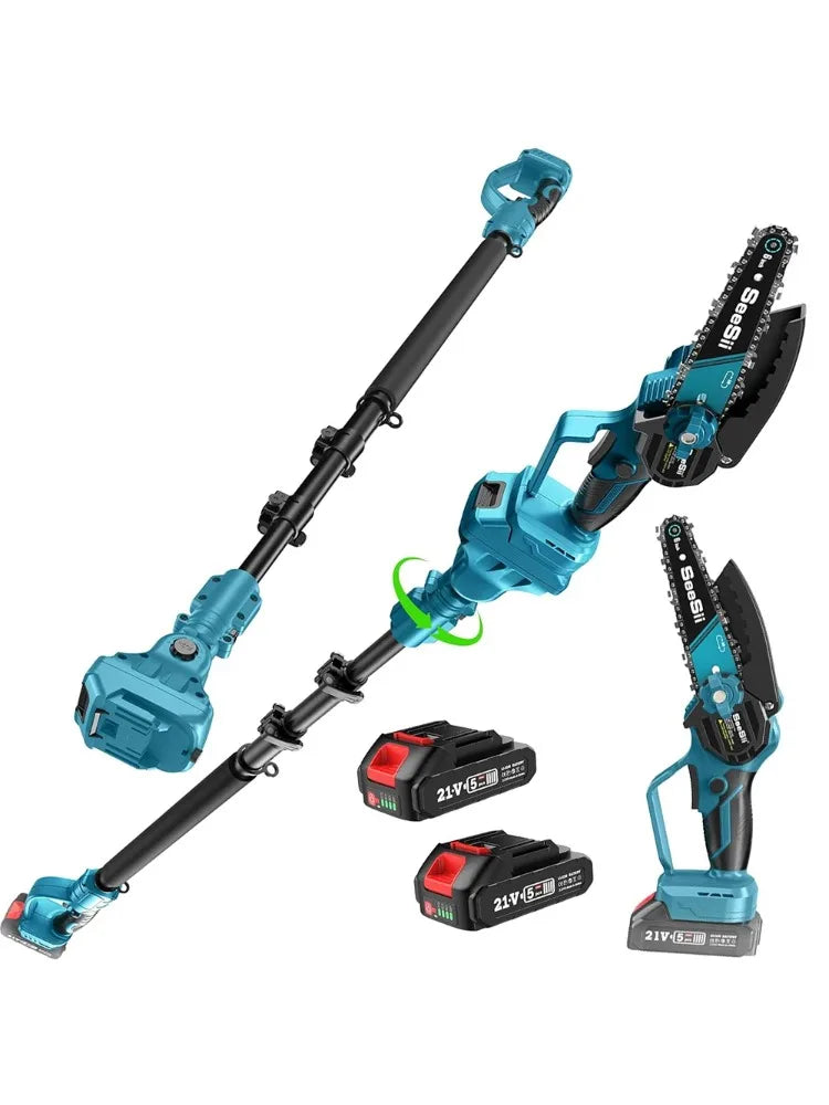 Seesii 6 Inch Brushless Electric Chainsaw Pruner For Tree