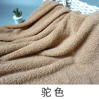 160cm Wide Teddy Velvet Small Grain Lamb Cashmere Fabric Imitation Cashmere Loop Fabric for Clothing Toys and DIY Sewing