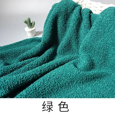 160cm Wide Teddy Velvet Small Grain Lamb Cashmere Fabric Imitation Cashmere Loop Fabric for Clothing Toys and DIY Sewing