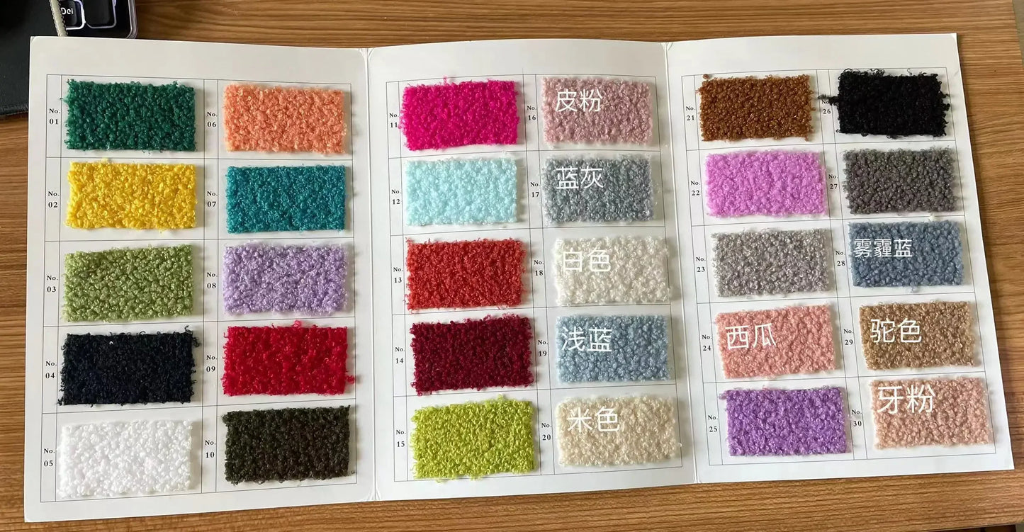 160cm Wide Teddy Velvet Small Grain Lamb Cashmere Fabric Imitation Cashmere Loop Fabric for Clothing Toys and DIY Sewing