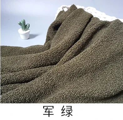 160cm Wide Teddy Velvet Small Grain Lamb Cashmere Fabric Imitation Cashmere Loop Fabric for Clothing Toys and DIY Sewing