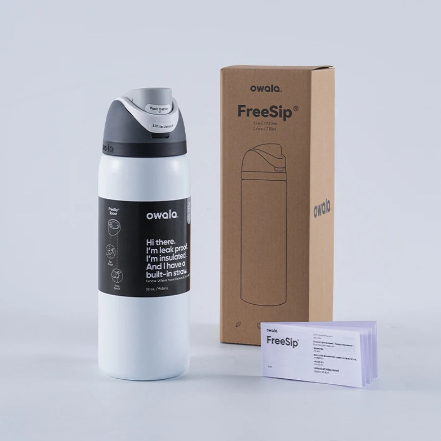 New Original Owala Insulated Stainless Steel Water Bottle with Straw BPA Free Sports Water Bottle