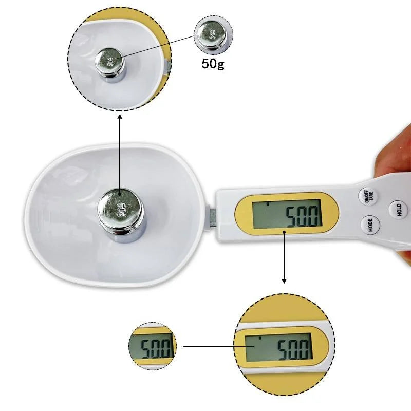 Digital Measuring Spoon 500g 0.5g LCD Electronic Kitchen Scale Food Spoon