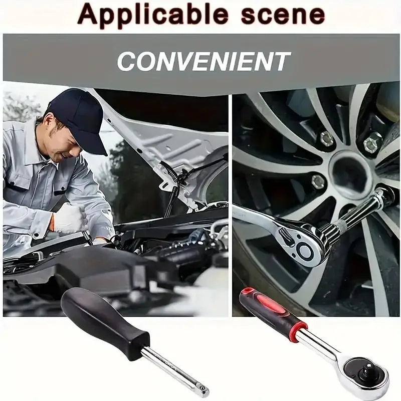 46PCS 1/4 Inch Drive Socket Set for Car Repair Tools