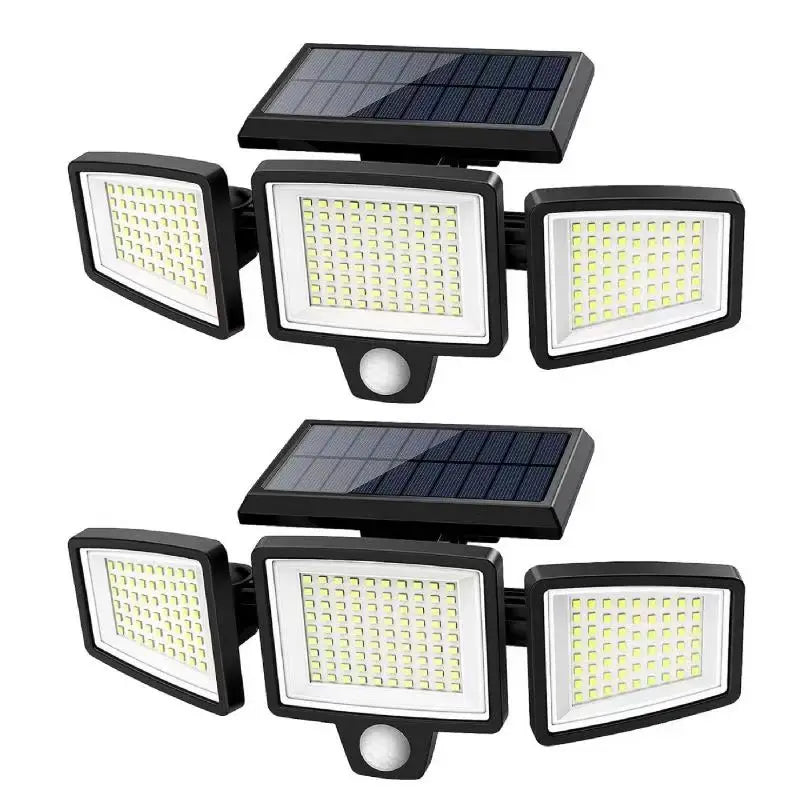 Outdoor Solar LED Wall Lamp Four Side Lighting Waterproof