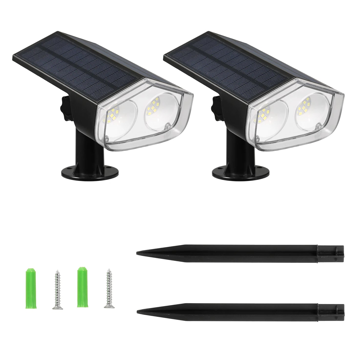 Solar Outdoor Garden Lamp With IP67 Waterproof Spotlight