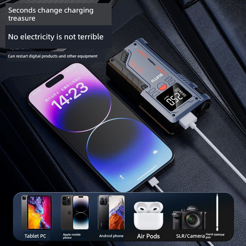Suitu Car Emergency Jump Starter Power Bank With Air Pump