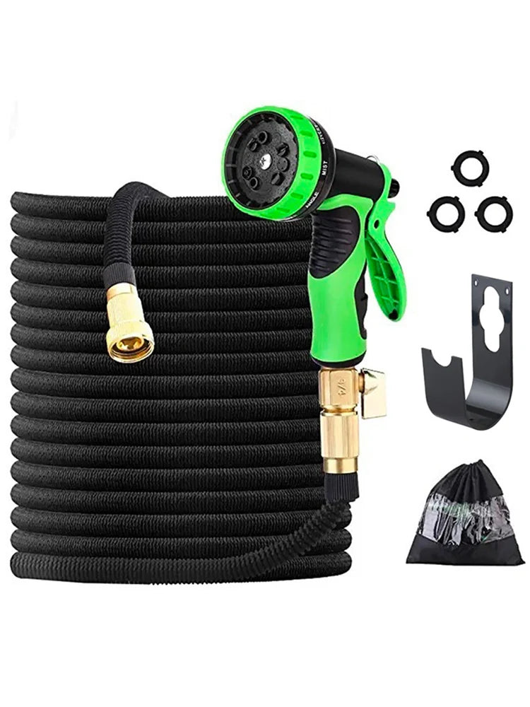 50/100ft Garden Water Hose Expandable Metal Connector High Pressure TPE Reel Magic Water Pipes for Garden Hose Farm Irrigation