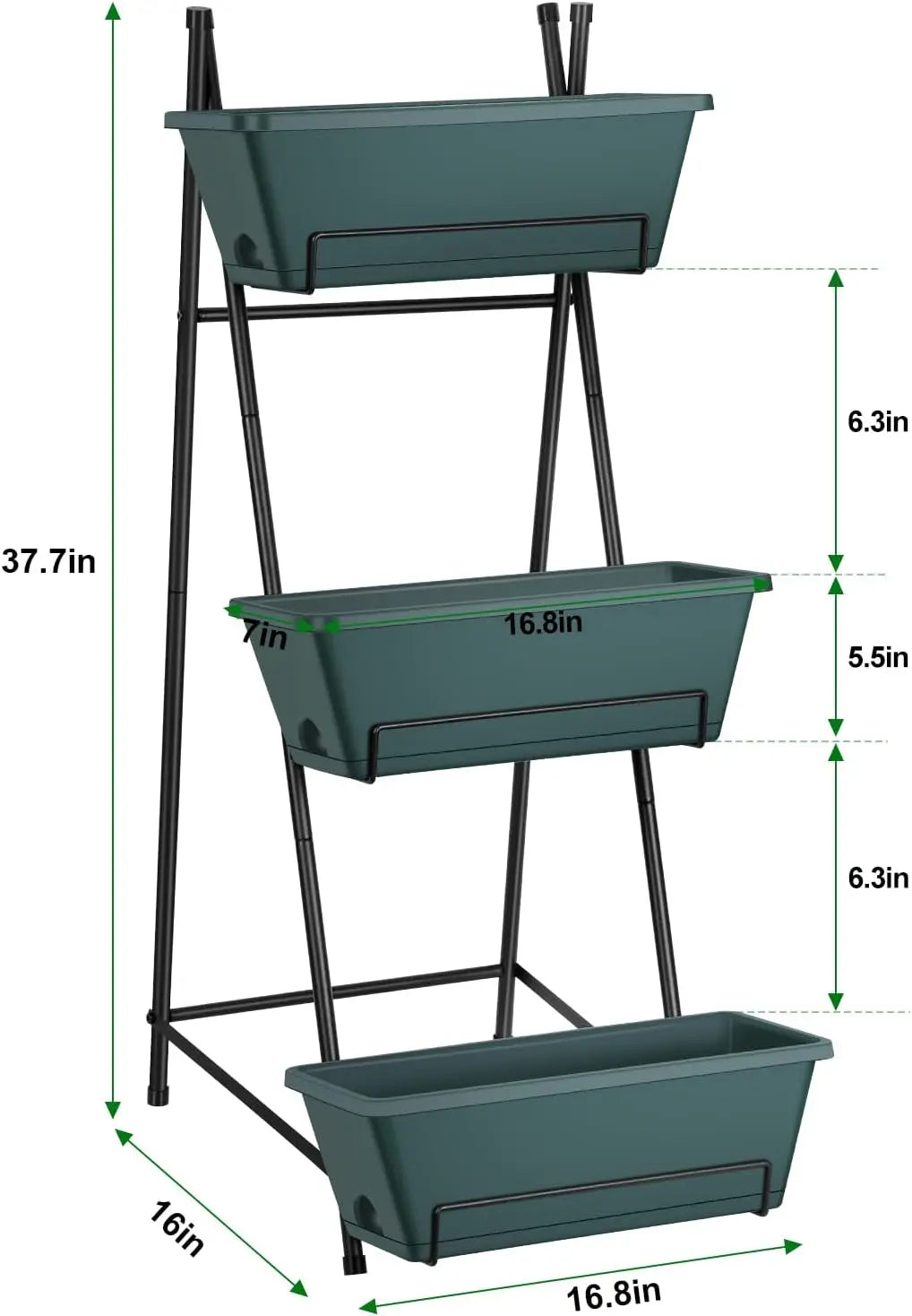 Vertical Raised Garden Bed Outdoor 3 Tiered Garden Planters