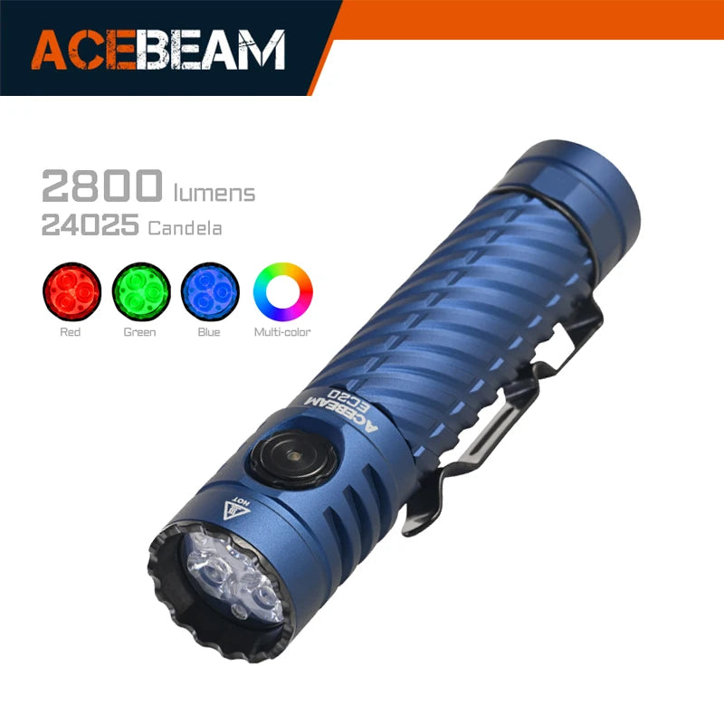 Acebeam EC20 EDC Flashlight 2800 Lumen 340 Meter Range