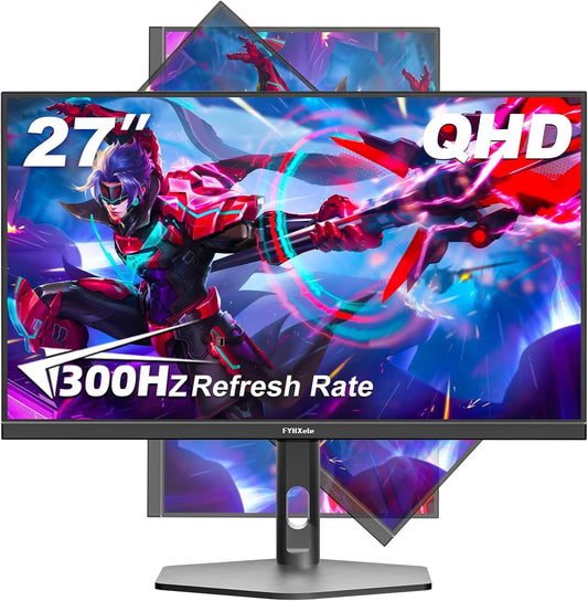 FYHXele 27Inch Gaming Monitor 300Hz QHD FreeSync Ultra Slim