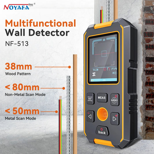 Noyafa NF-513 Wall Scanner Metal Detector Stud Finder with LCD Display for Wood Studs and Live Wires