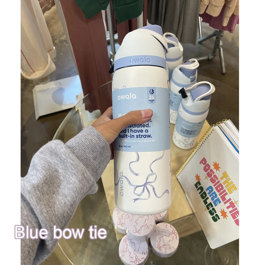 New Original Owala Insulated Stainless Steel Water Bottle with Straw BPA Free Sports Water Bottle
