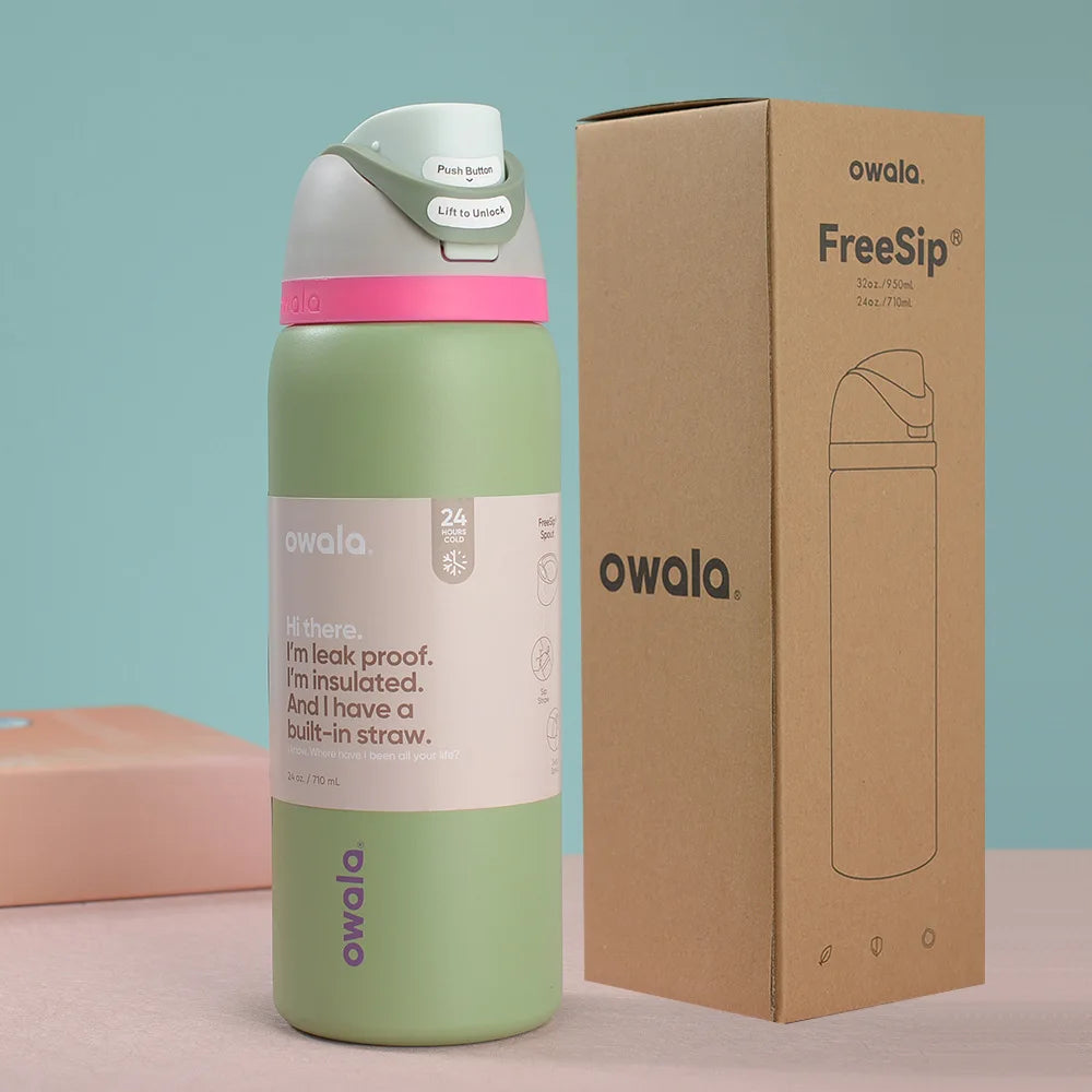 New Original Owala Insulated Stainless Steel Water Bottle with Straw BPA Free Sports Water Bottle