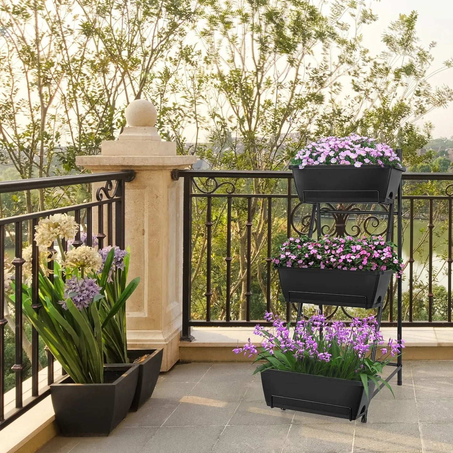 Vertical Raised Garden Bed Outdoor 3 Tiered Garden Planters