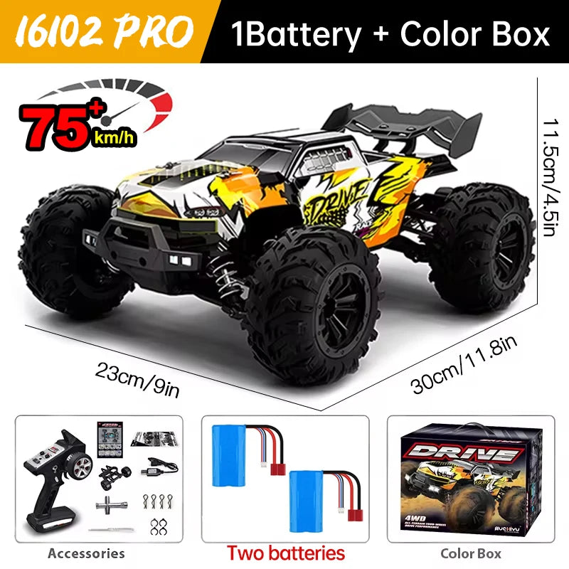 WLtoys 16101 Pro 1:16 75KM/H 4WD RC Car With LED Light
