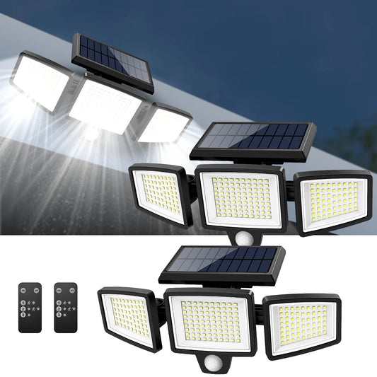IP65 Waterproof Triple Head Outdoor Solar Light 2500LM