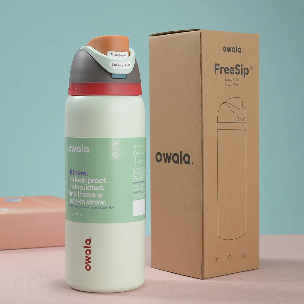 New Original Owala Insulated Stainless Steel Water Bottle with Straw BPA Free Sports Water Bottle
