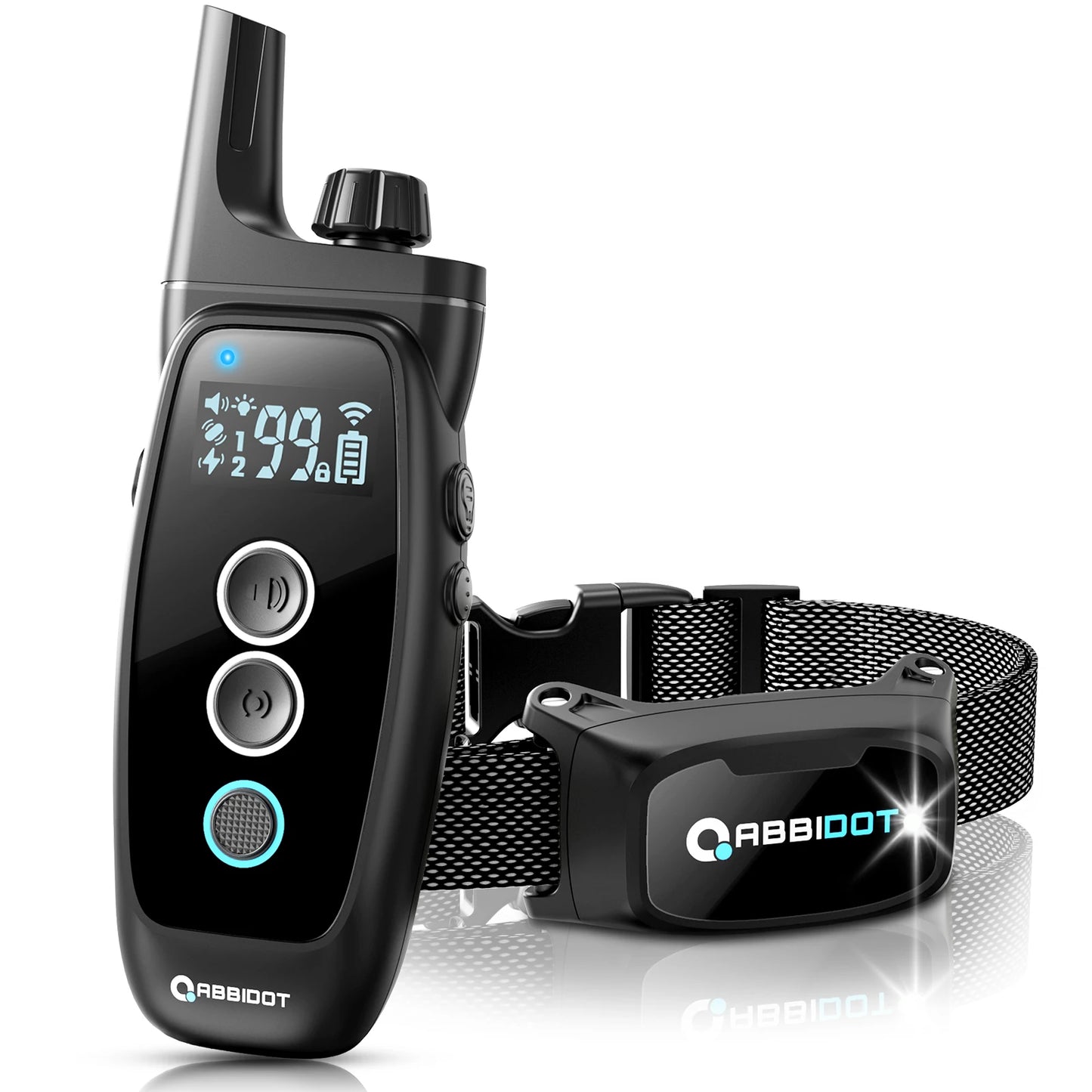 ABBIDOT T50 Dogs Training Electric Shock Collar with LED Light 3300ft Waterproof Canine Equipment Supplies