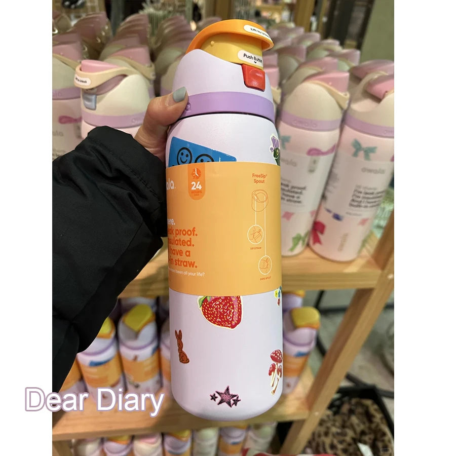 New Original Owala Insulated Stainless Steel Water Bottle with Straw BPA Free Sports Water Bottle