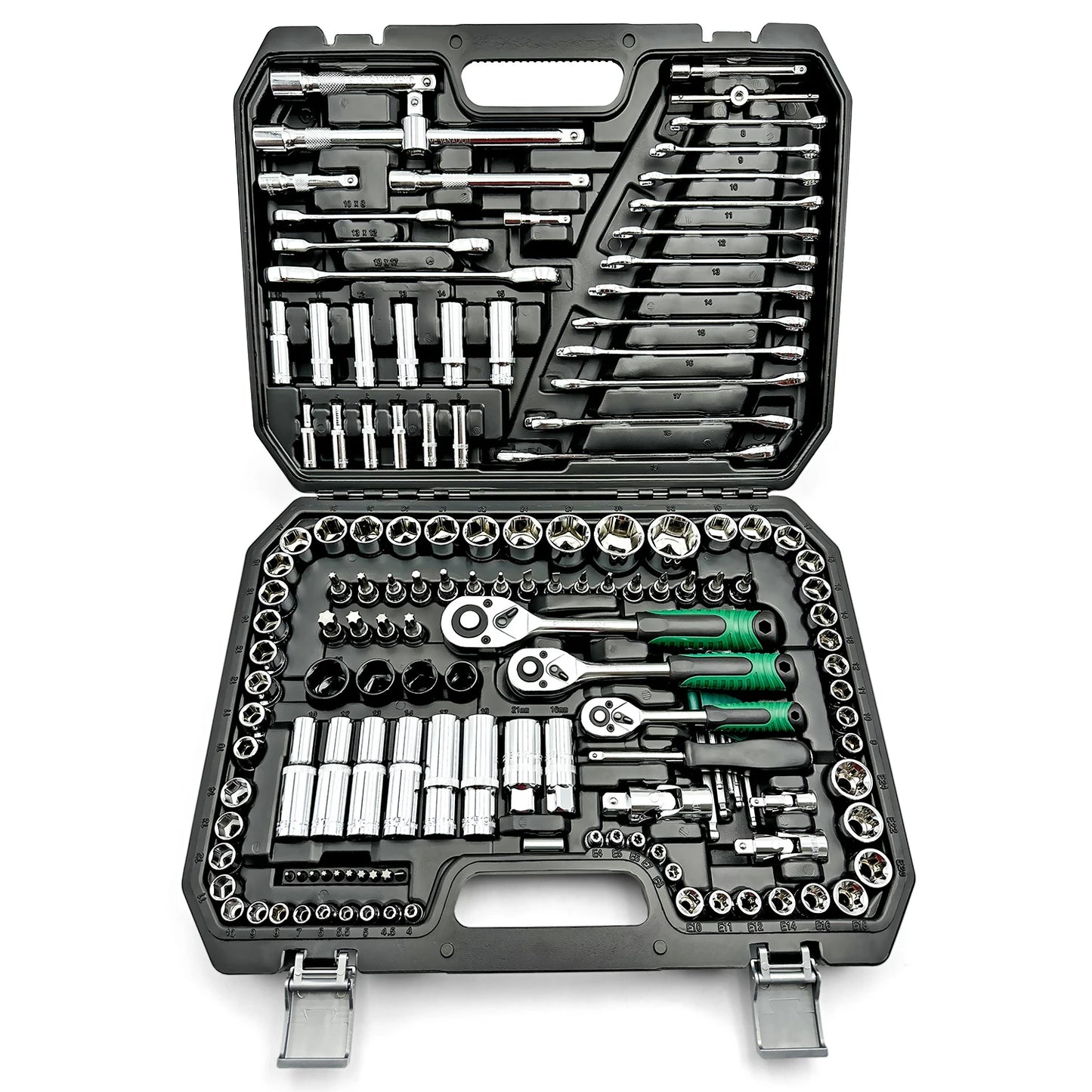 151 Pieces Drive Socket Set with 1/2 1/4 3/8 Inch Ratchet Wrench for Home and Automobile Maintenance