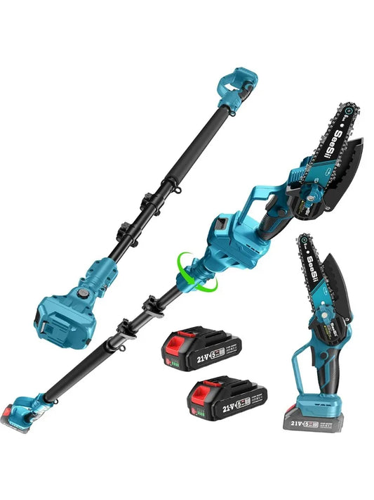 Seesii 6 Inch Brushless Electric Chainsaw Pruner For Tree