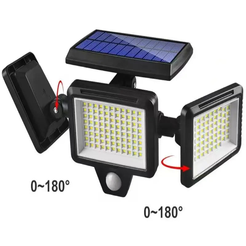 Outdoor Solar LED Wall Lamp Four Side Lighting Waterproof