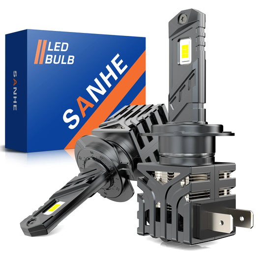 Sanhe H7 LED Headlight Bulbs Hi Lo 1x1 Size 30000LM 6500K