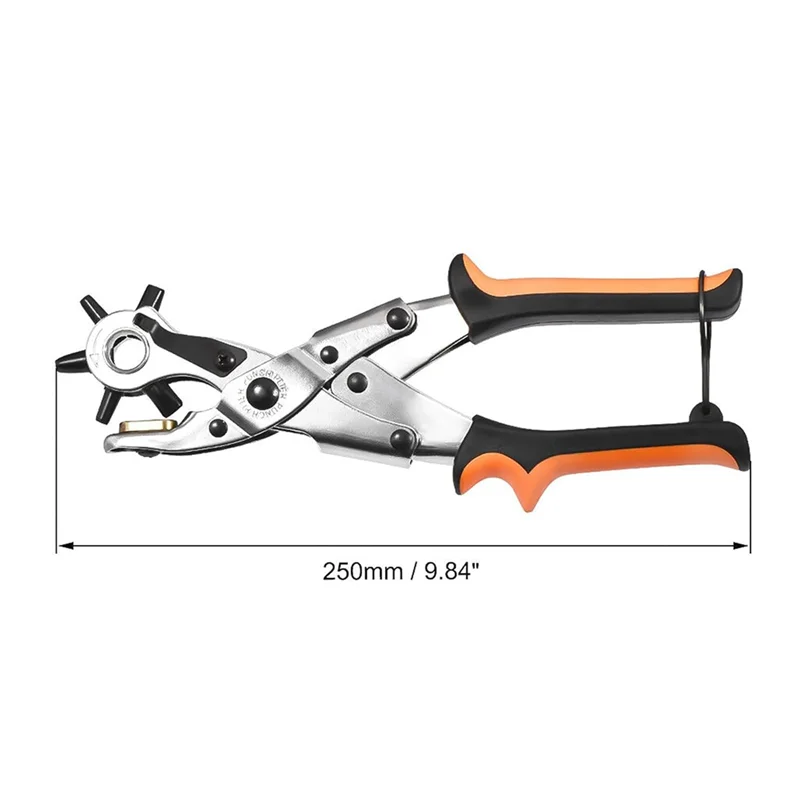 A59E-Leather Hole Puncher , Sets For Belts, Shoes, Fabric, DIY & Craft Projects, Multi Hole Size Use Durable Multicolor