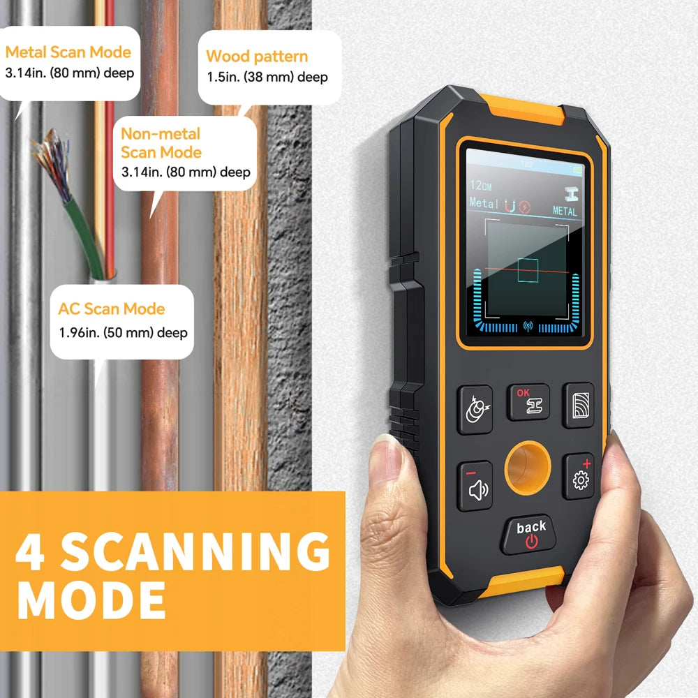 Noyafa NF-513 Wall Scanner Metal Detector Stud Finder with LCD Display for Wood Studs and Live Wires