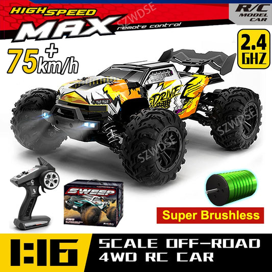 WLtoys 16101 Pro 1:16 75KM/H 4WD RC Car With LED Light