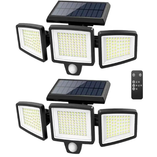 Outdoor Solar LED Wall Lamp Four Side Lighting Waterproof