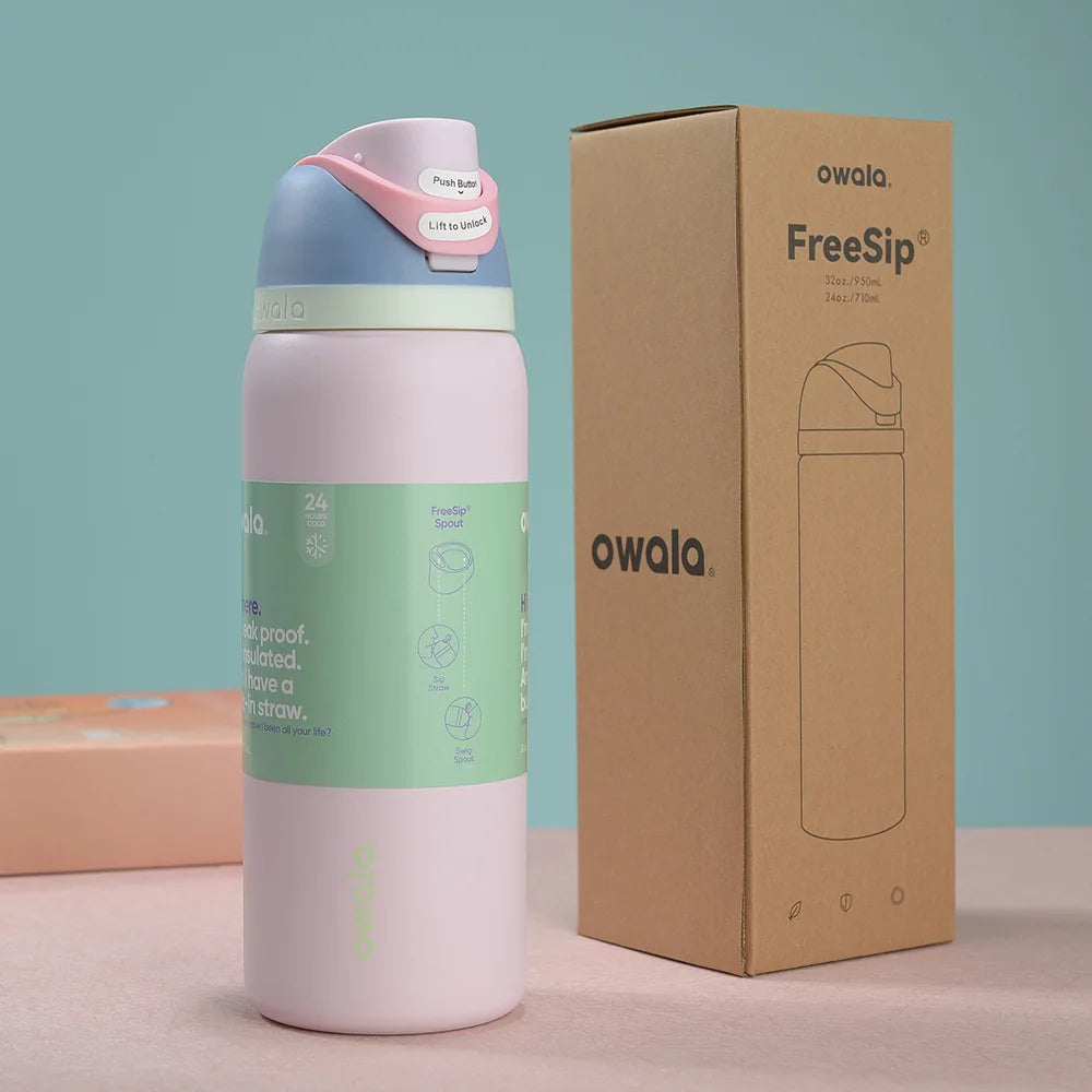 New Original Owala Insulated Stainless Steel Water Bottle with Straw BPA Free Sports Water Bottle
