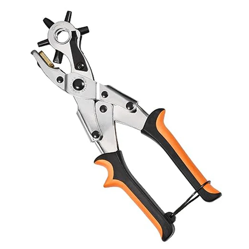 A59E-Leather Hole Puncher , Sets For Belts, Shoes, Fabric, DIY & Craft Projects, Multi Hole Size Use Durable Multicolor