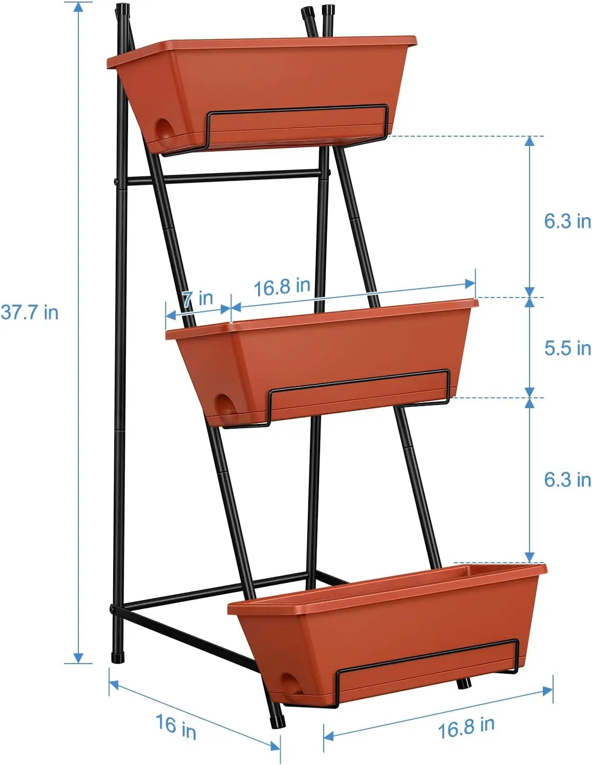 Vertical Raised Garden Bed Outdoor 3 Tiered Garden Planters