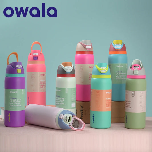 New Original Owala Insulated Stainless Steel Water Bottle with Straw BPA Free Sports Water Bottle